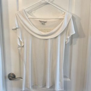 Banana republic cotton drape neck top size large